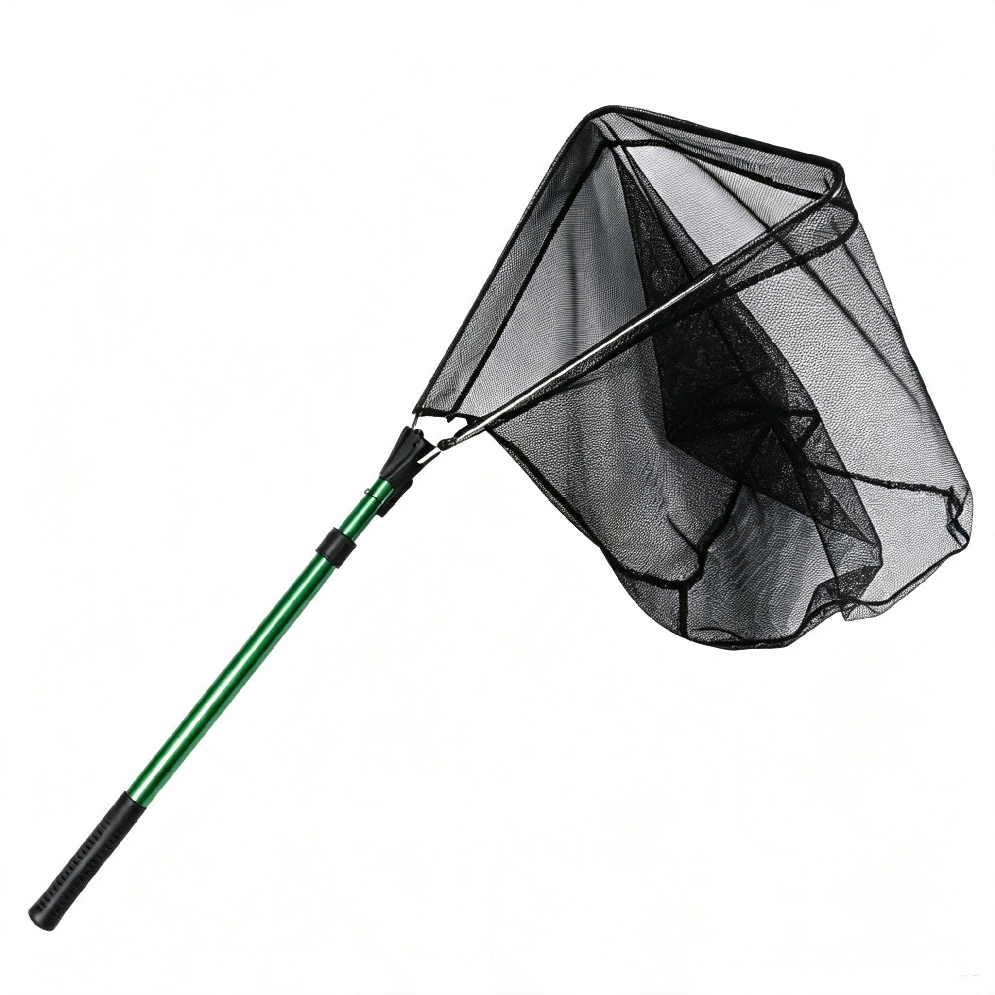 Portable Folding Fishing Net - Aluminum Alloy Triangle Landing Net with Telescopic Pole