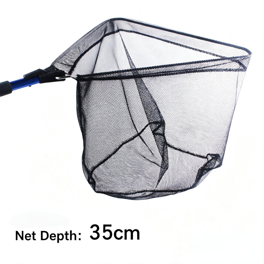Portable Folding Fishing Net - Aluminum Alloy Triangle Landing Net with Telescopic Pole