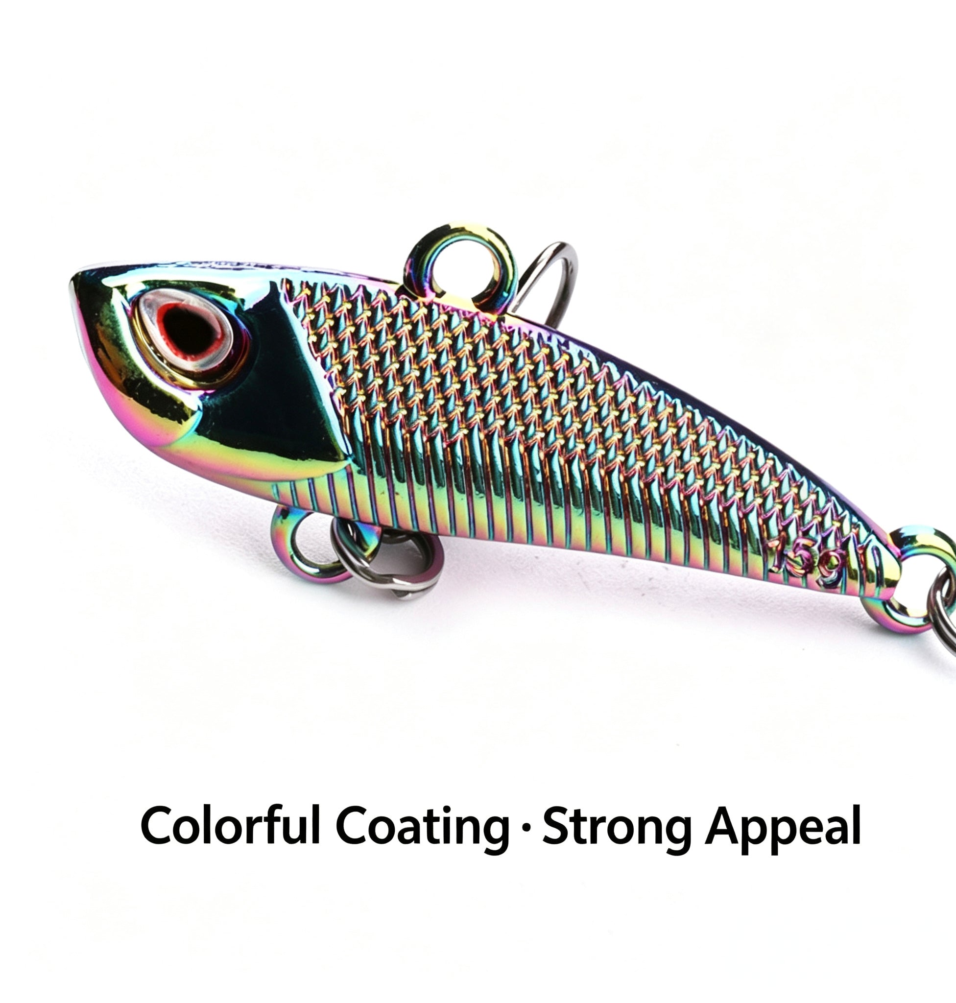 3-Piece Hook Set，Zinc Alloy VIB Treble Hook Bearing Swivel Spoon Composite Bait