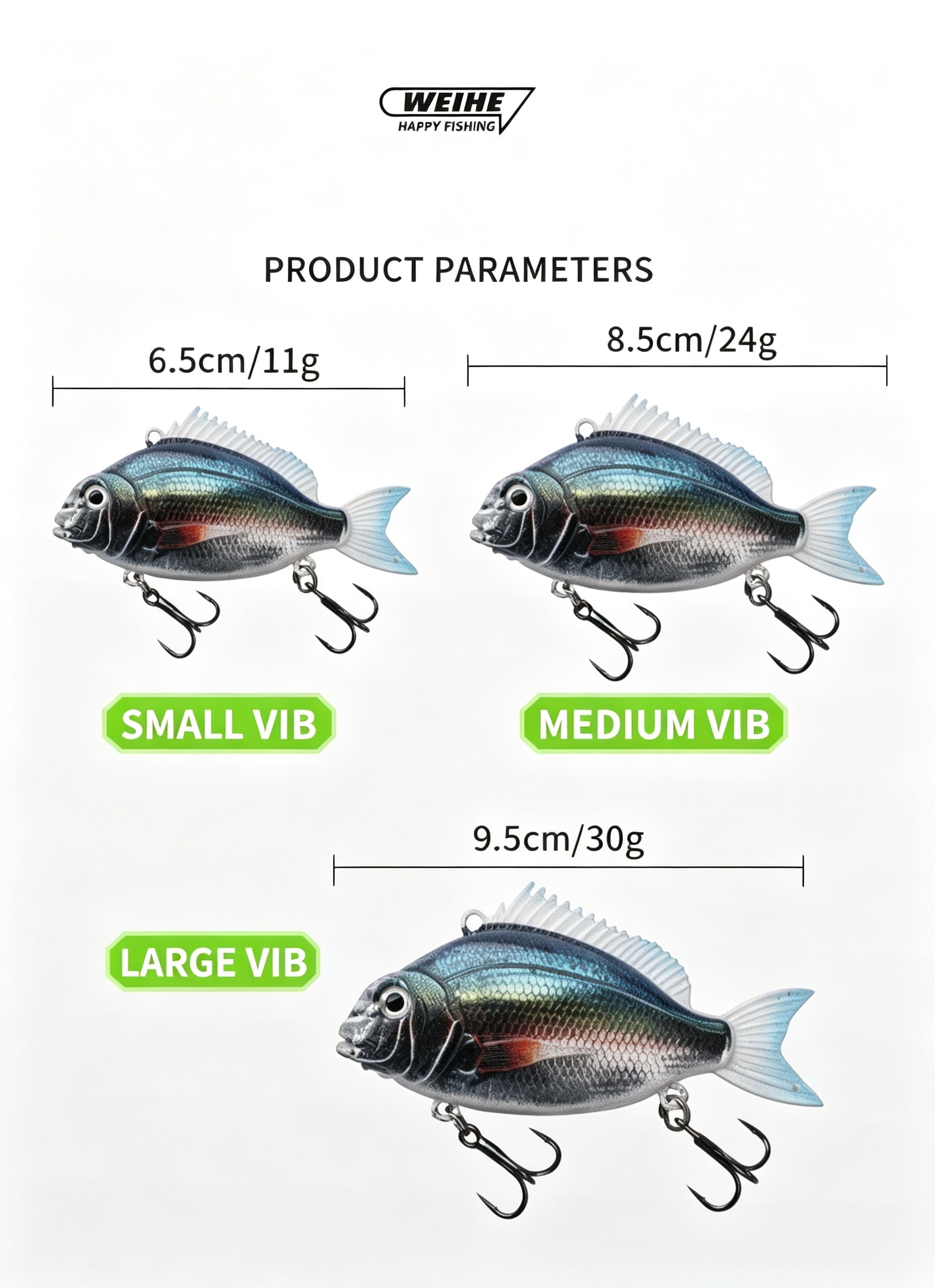 3D-Printed Seabream VIB Hard Lure Realistic Painted Bionic Fishing Lure