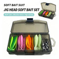 Screw T-Tail Soft Bait Jig Head Set for fishing