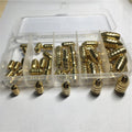 51-Piece Threaded Bullet Copper Weight Set, Texas Rig Lure Fishing Accessories Kit