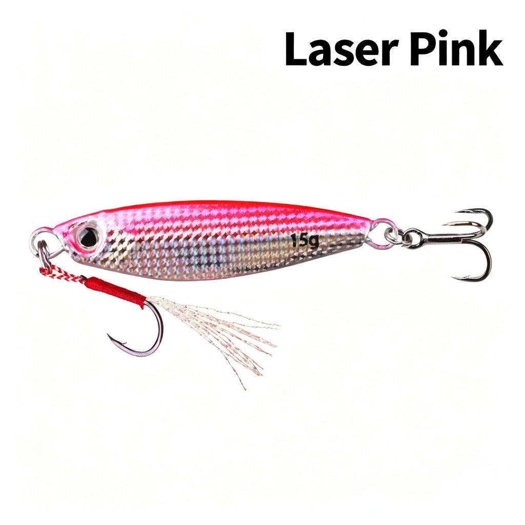 10-Pack Metal Jig Fishing Lure Kit - All-Water Artificial Bait for Freshwater & Saltwater - Perfect for Bass, Trout, and Predator Fish