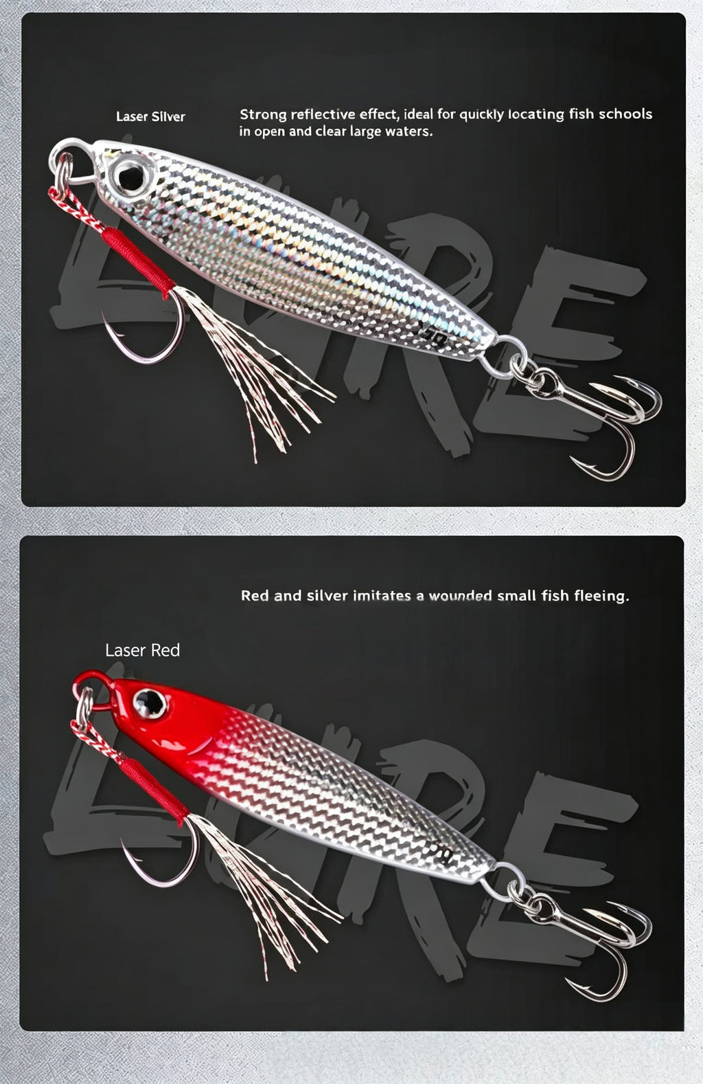 10-Pack Metal Jig Fishing Lure Kit - All-Water Artificial Bait for Freshwater & Saltwater - Perfect for Bass, Trout, and Predator Fish
