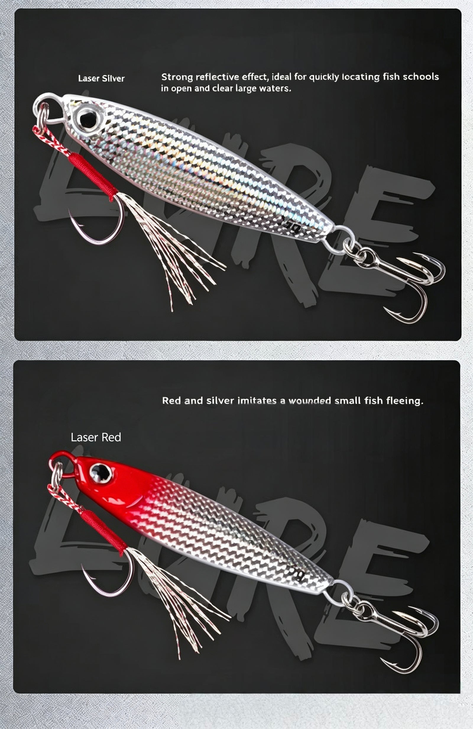 10-Pack Metal Jig Fishing Lure Kit - All-Water Artificial Bait for Freshwater & Saltwater - Perfect for Bass, Trout, and Predator Fish