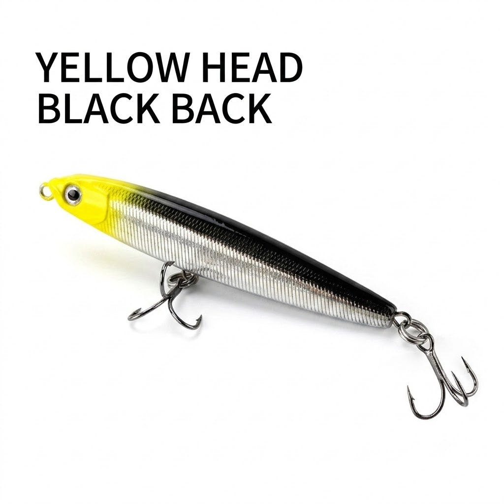 Slow Sinking Pencil Fishing Lure for Long Distance Casting – Hard Bait for Sea Bass