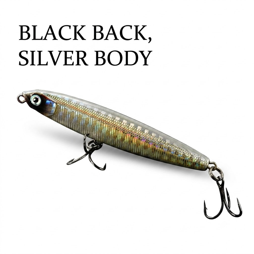 Slow Sinking Pencil Fishing Lure for Long Distance Casting – Hard Bait for Sea Bass