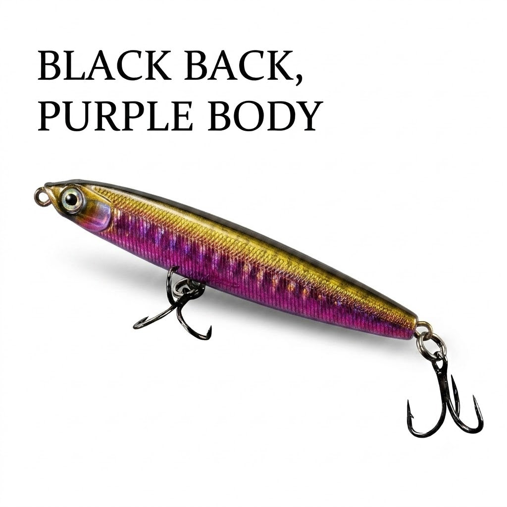 Slow Sinking Pencil Fishing Lure for Long Distance Casting – Hard Bait for Sea Bass