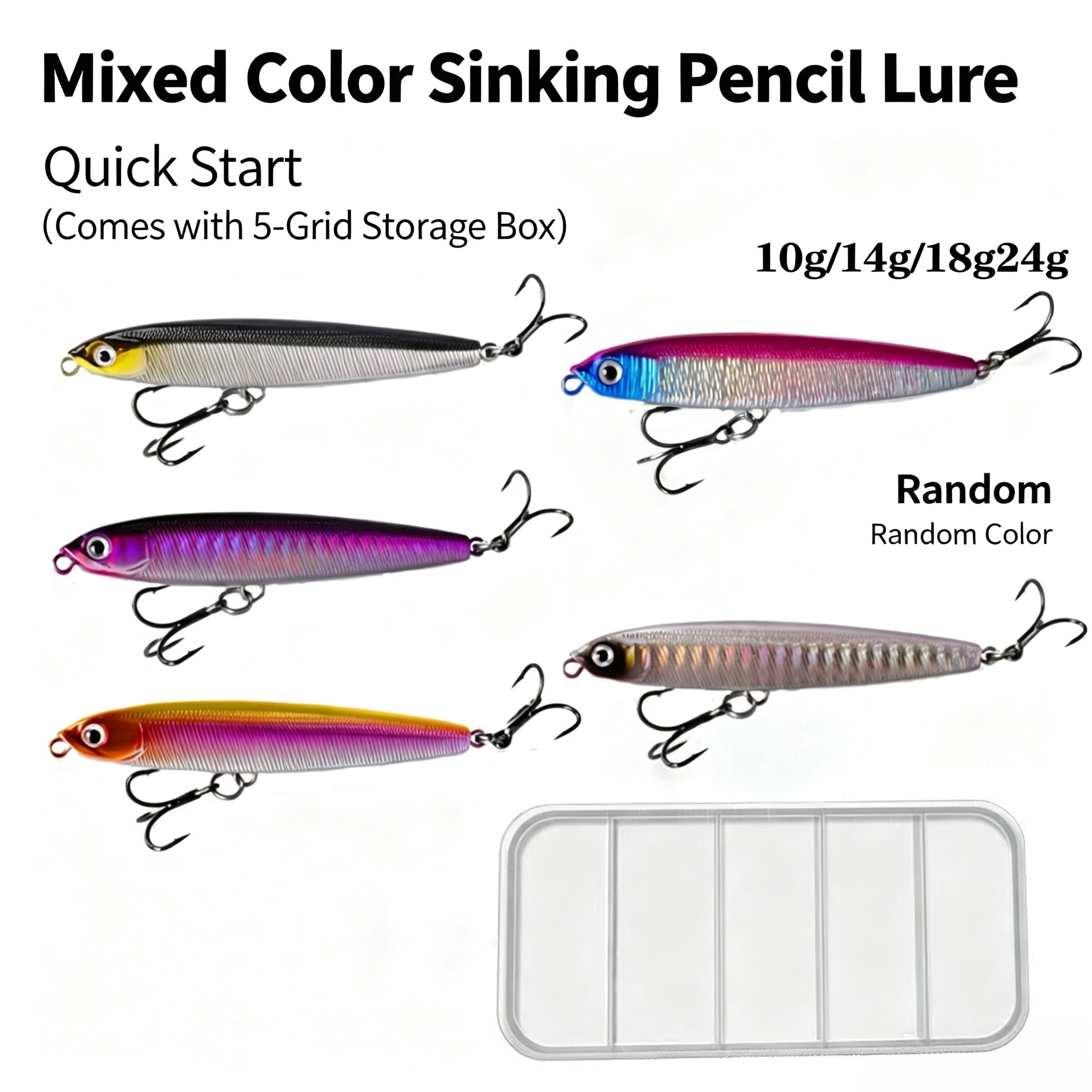 Slow Sinking Pencil Fishing Lure for Long Distance Casting – Hard Bait for Sea Bass