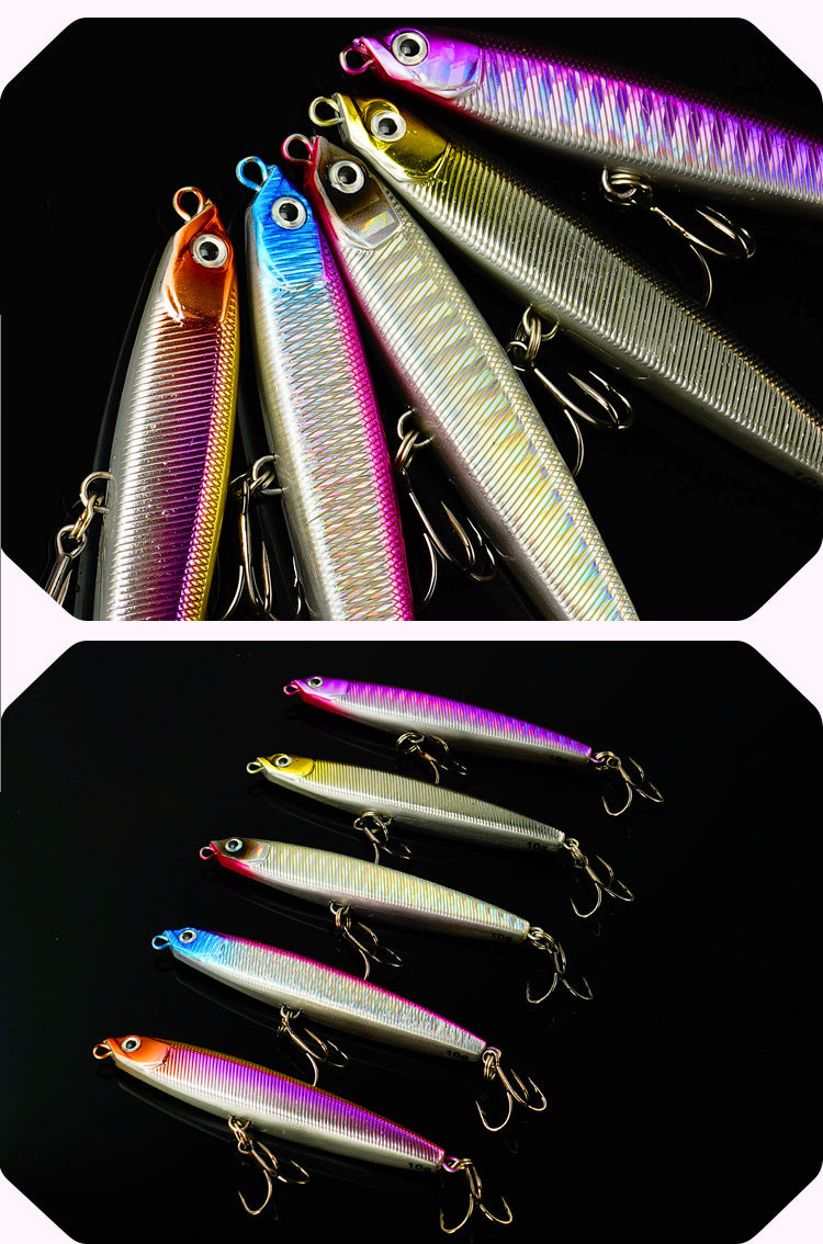 Slow Sinking Pencil Fishing Lure for Long Distance Casting – Hard Bait for Sea Bass