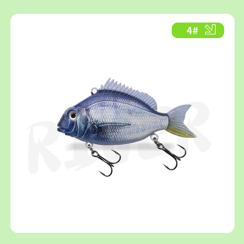3D-Printed Seabream VIB Hard Lure Realistic Painted Bionic Fishing Lure