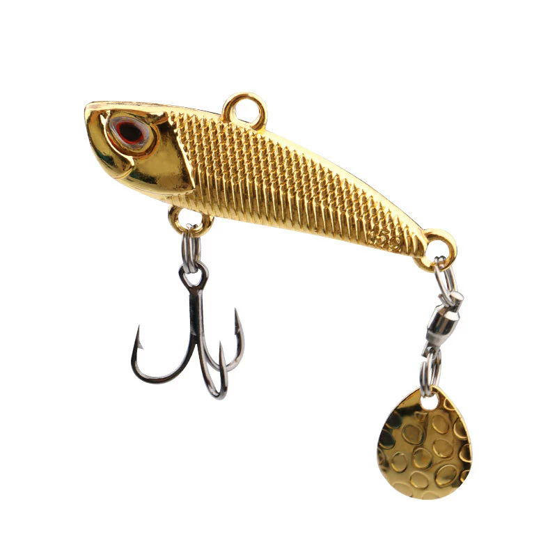 3-Piece Hook Set，Zinc Alloy VIB Treble Hook Bearing Swivel Spoon Composite Bait