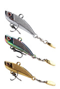 3-Piece Hook Set，Zinc Alloy VIB Treble Hook Bearing Swivel Spoon Composite Bait