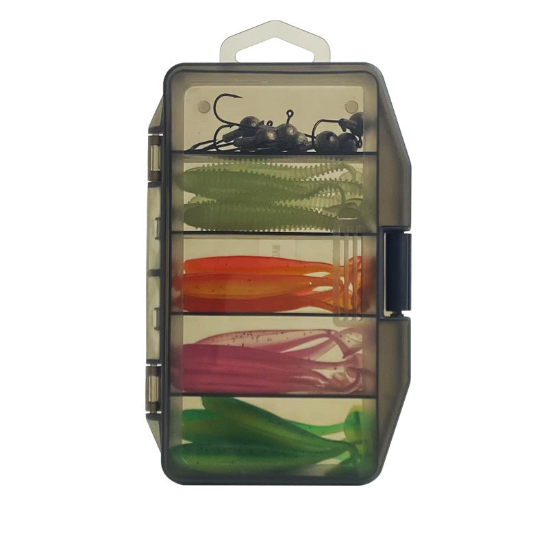 Screw T-Tail Soft Bait Jig Head Set for fishing