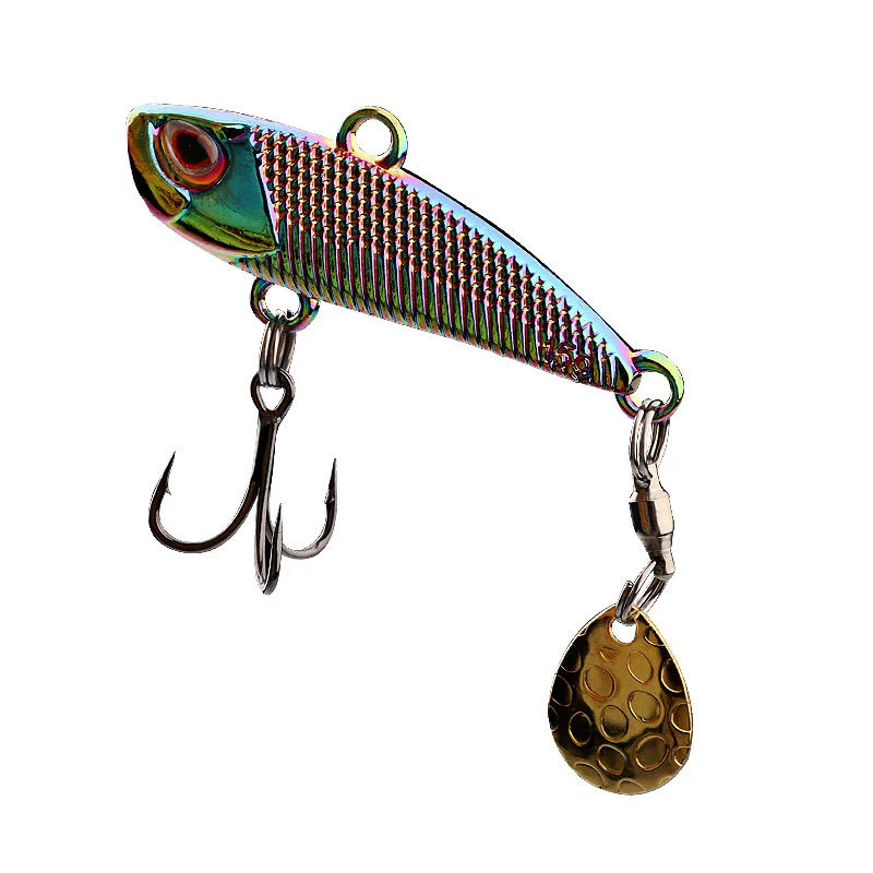 3-Piece Hook Set，Zinc Alloy VIB Treble Hook Bearing Swivel Spoon Composite Bait