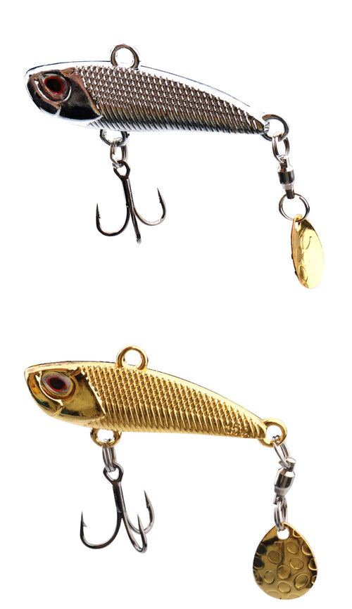 3-Piece Hook Set，Zinc Alloy VIB Treble Hook Bearing Swivel Spoon Composite Bait