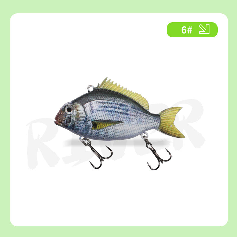 3D-Printed Seabream VIB Hard Lure Realistic Painted Bionic Fishing Lure