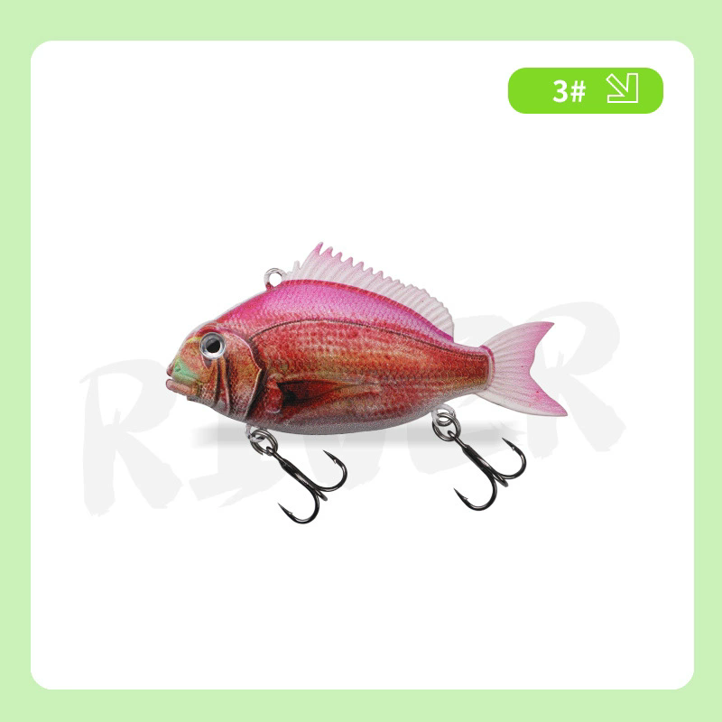 3D-Printed Seabream VIB Hard Lure Realistic Painted Bionic Fishing Lure