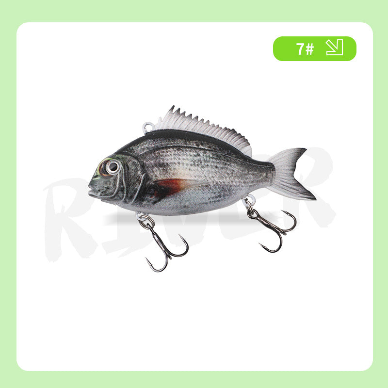 3D-Printed Seabream VIB Hard Lure Realistic Painted Bionic Fishing Lure
