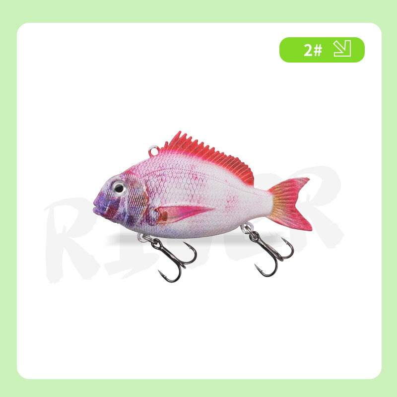3D-Printed Seabream VIB Hard Lure Realistic Painted Bionic Fishing Lure