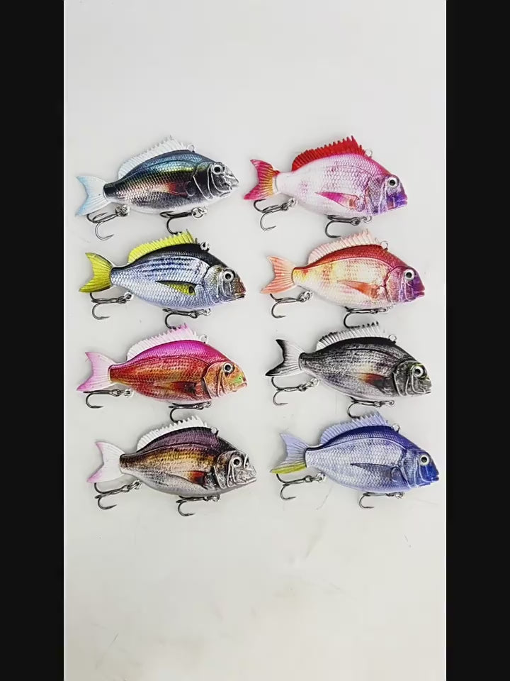 3D-Printed Seabream VIB Hard Lure Realistic Painted Bionic Fishing Lure